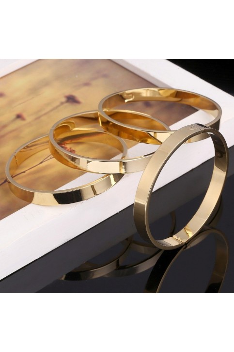 Kararmaz Çelik Ajda Bilezik Bileklik Küpe Kombin Takı Aksesuar