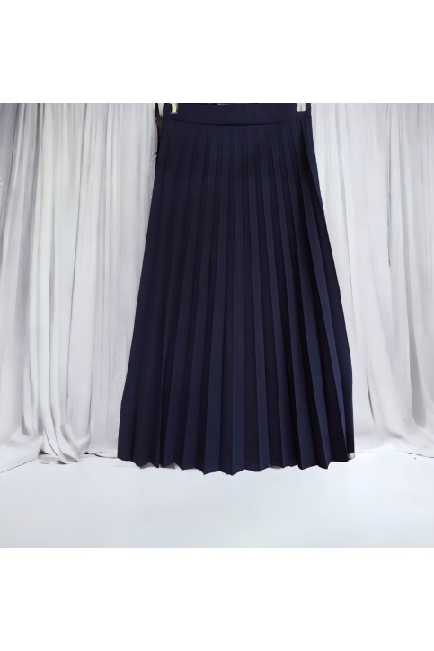 Düz renk mira tesettur pileli likralı etek